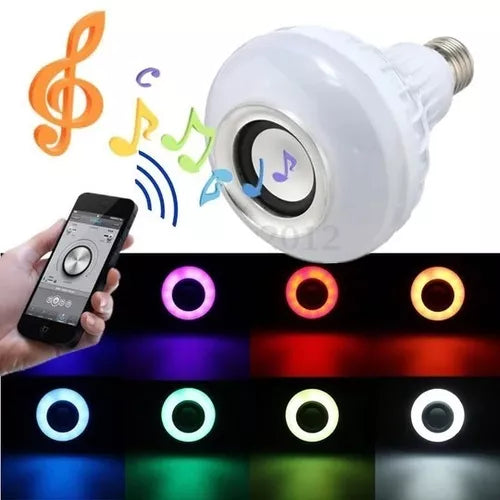 Lâmpada Com Som Via Bluetooth