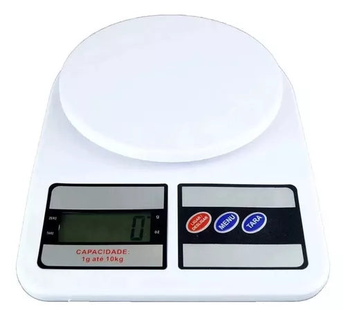 Balança Digital De Precisão Cozinha 10kg Nutrição E Dieta Capacidade Máxima 10 Kg Cor Branco