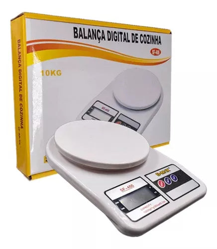 Balança Digital De Precisão Cozinha 10kg Nutrição E Dieta Capacidade Máxima 10 Kg Cor Branco