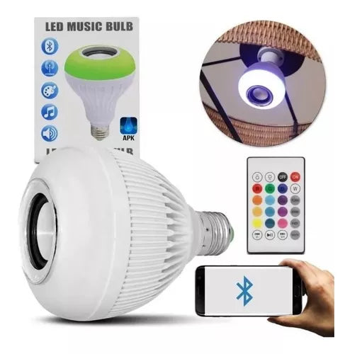 Lâmpada Com Som Via Bluetooth
