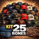 kit 25 bonés Masculino alto aba curva 13,00 UNI