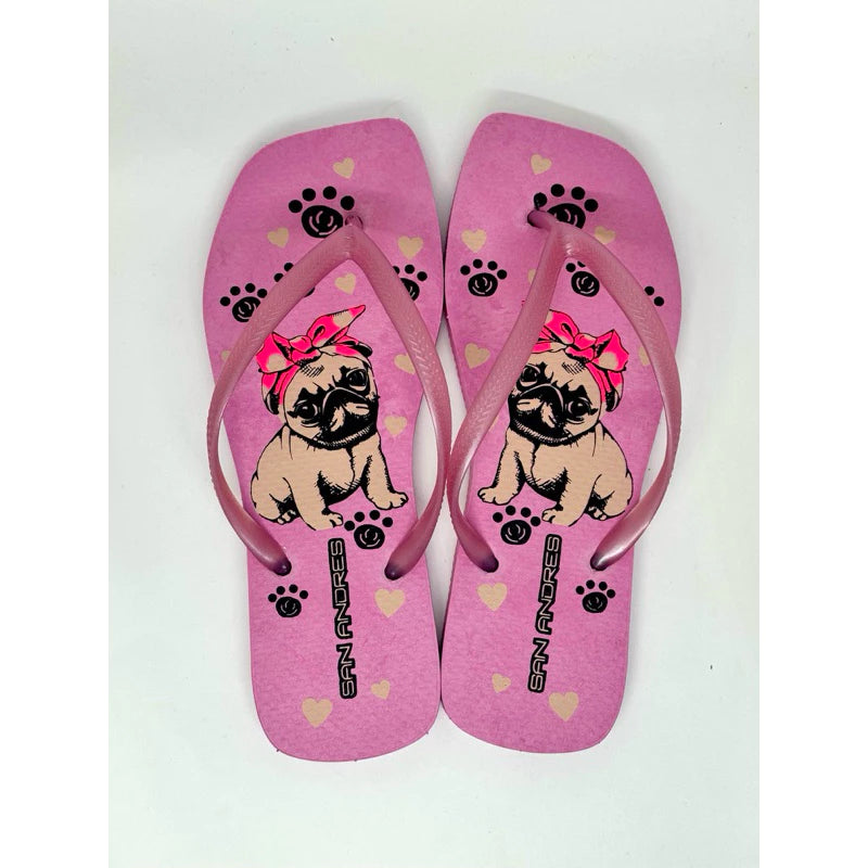 30 Pares Chinelos Feminino Quadrado Sandalía