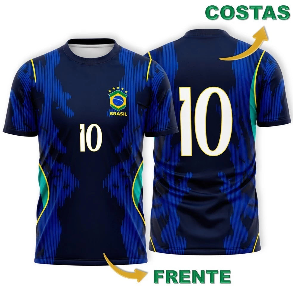 Camisa Camiseta MASCULINA Brasil AZUL