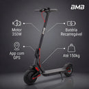 Patinete Elétrico 350W com Amortecedor e App GPS Bateria Recarregável Dobrável Super Autonomia para adultos até 150kg
