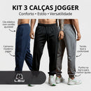 Kit 3 Calças Jogger com Elastano