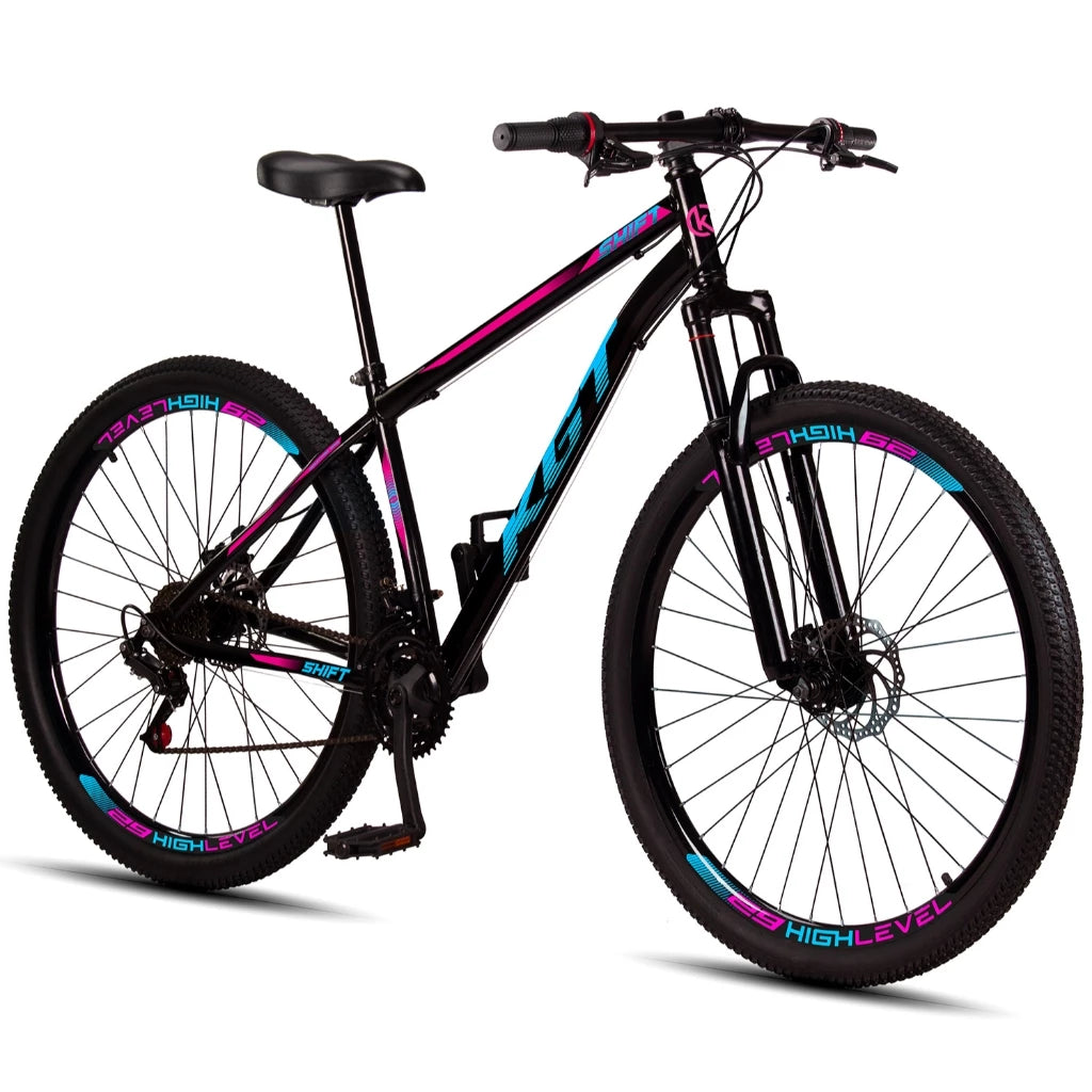 Bicicleta Aro 29 KGT Shift Aço Carbono Freios a Disco 21 Marchas