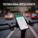 Patinete Elétrico 350W com Amortecedor e App GPS Bateria Recarregável Dobrável Super Autonomia para adultos até 150kg