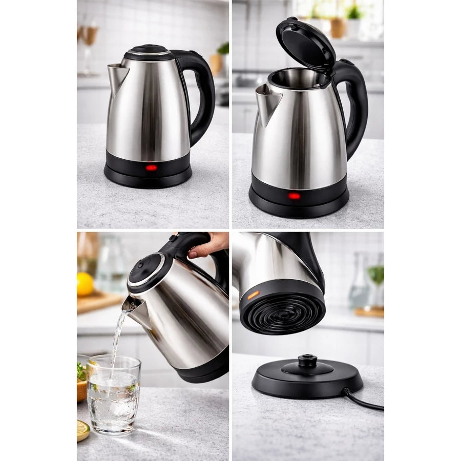 Chaleira Elétrica Inox 1,8L 220V Base 360° Desligamento Automático