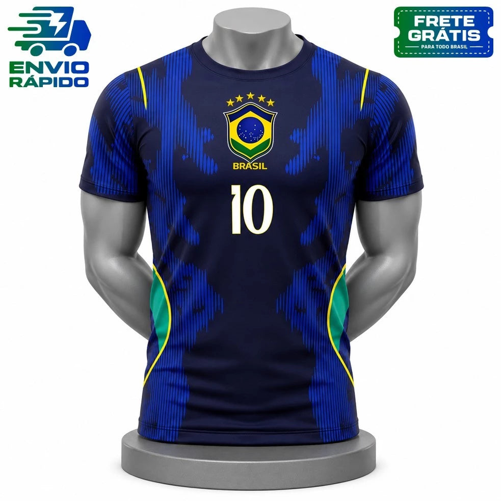 Camisa Camiseta MASCULINA Brasil AZUL