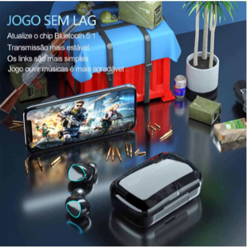 Atacado Kit 10 Fone De Ouvido bluetooth 5.1 M10 Sem Fio tws Estéreo Com carregador portátil