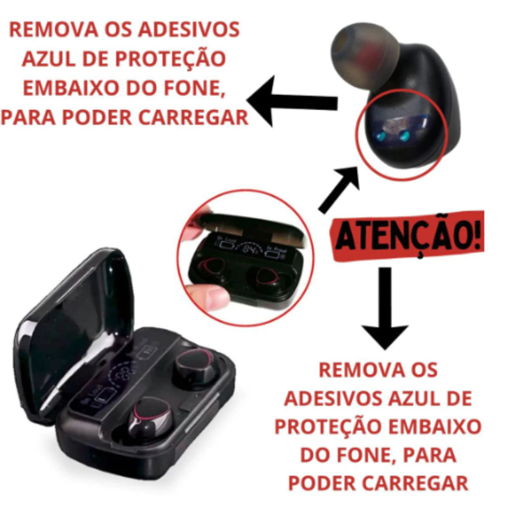 Atacado Kit 10 Fone De Ouvido bluetooth 5.1 M10 Sem Fio tws Estéreo Com carregador portátil