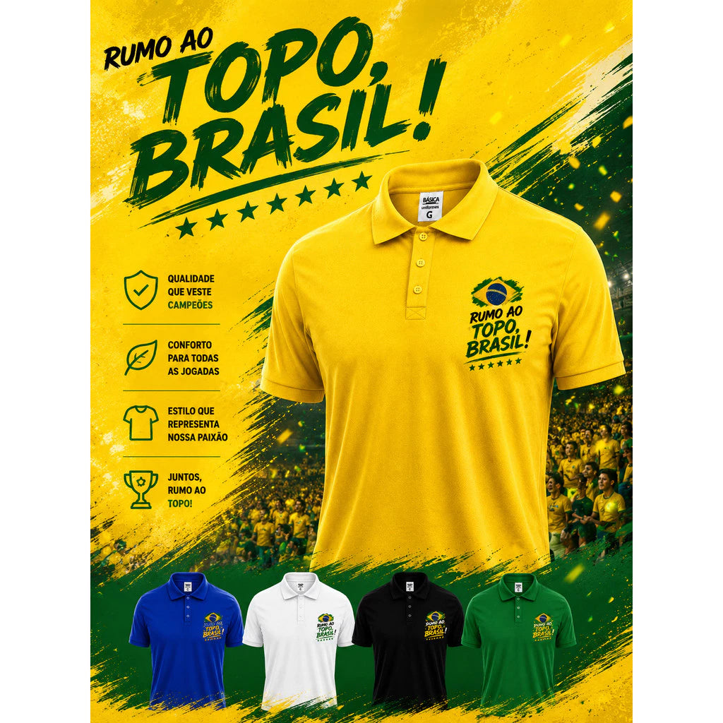 Camisa Polo Brasil Copa do Mundo