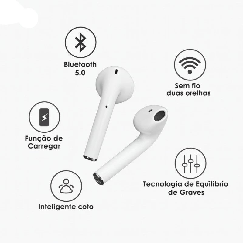 Fones Ouvido Bluetooth i12 Sem Fio Atacado Tws 5.0 Estéreo Lançamento Android Ios Boa qualidade de som