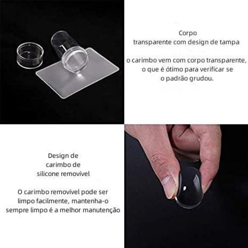Carimbo De Silicone Para Unhas